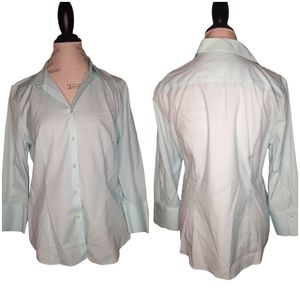 Talbots 3/4 Sleeve Button-Up Blouse